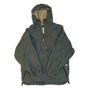 Body Glove Mens Vintage Anorak Pullover Jacket Green Hooded Style 4097 Large
